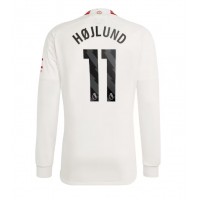 Camisa de Futebol Manchester United Rasmus Hojlund #11 Equipamento Alternativo 2023-24 Manga Comprida